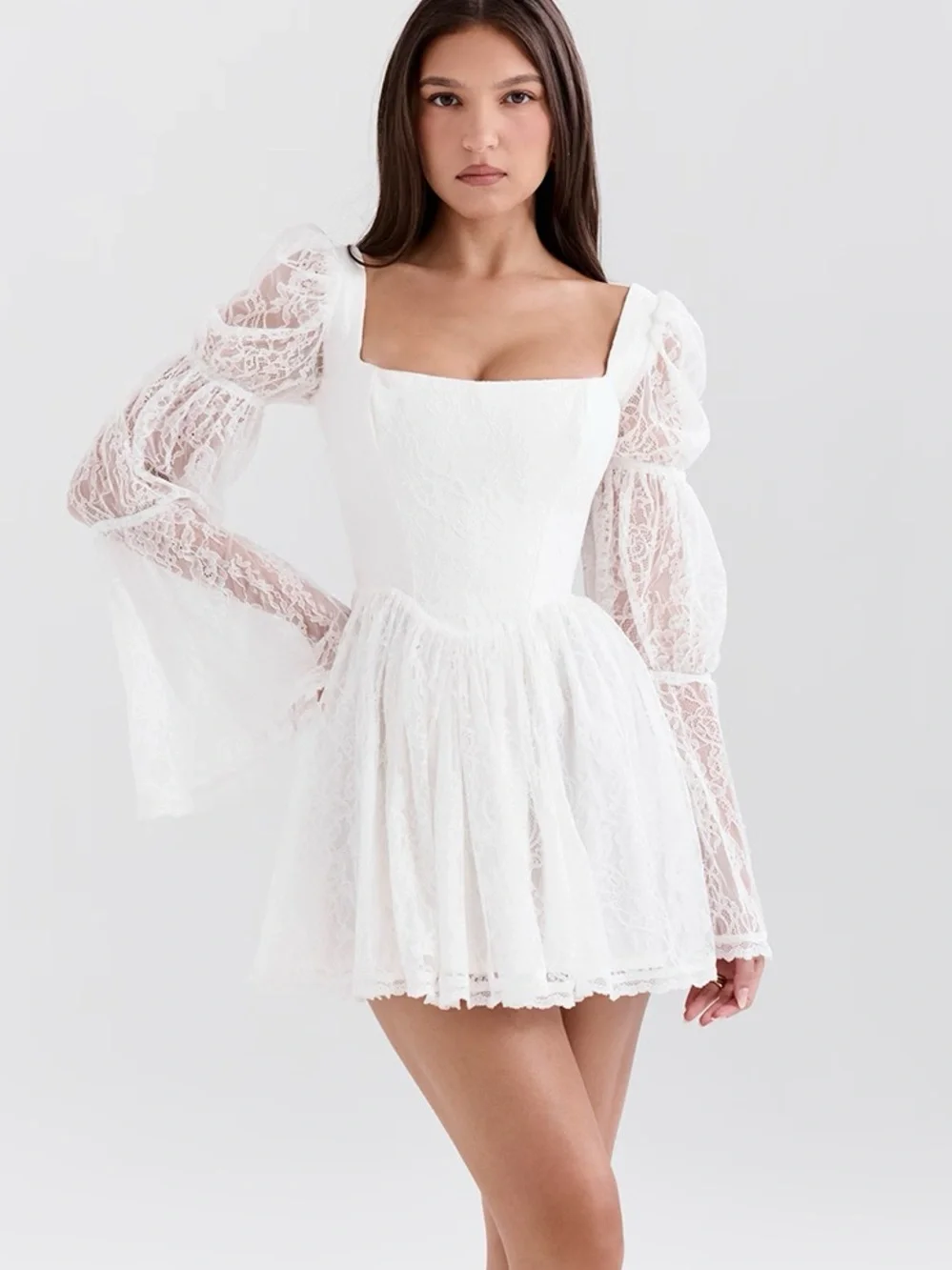 lace up dress midi LACE ME UP MIDI DRESS main image 1